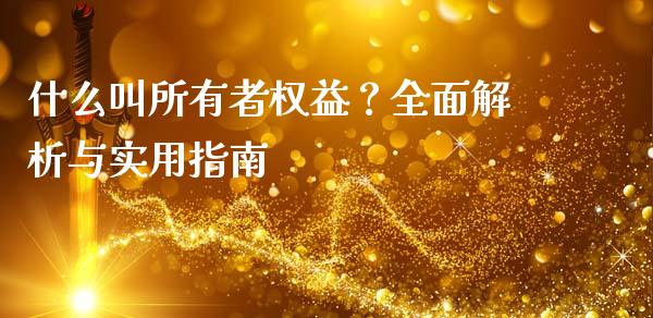 什么叫所有者权益？全面解析与实用指南_https://wap.jnlaobingbanjia.com_基金分析_第1张