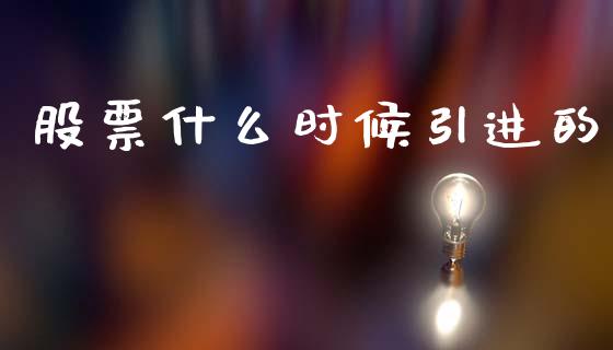 股票什么时候引进的_https://wap.jnlaobingbanjia.com_财务管理_第1张