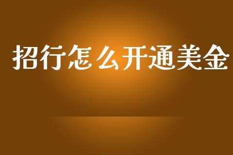 招行怎么开通美金_https://wap.jnlaobingbanjia.com_证券公告_第1张