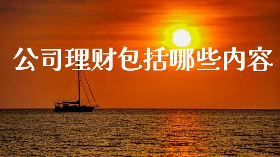 公司理财包括哪些内容_https://wap.jnlaobingbanjia.com_基金分析_第1张