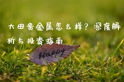 大田贵金属怎么样？深度解析与投资指南_https://wap.jnlaobingbanjia.com_财经资讯_第1张