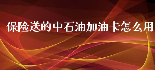 保险送的中石油加油卡怎么用_https://wap.jnlaobingbanjia.com_财经资讯_第1张