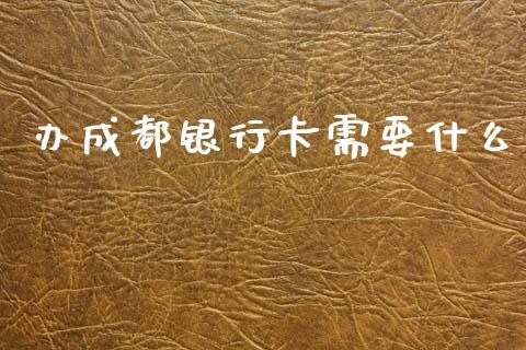 办成都银行卡需要什么_https://wap.jnlaobingbanjia.com_基金分析_第1张