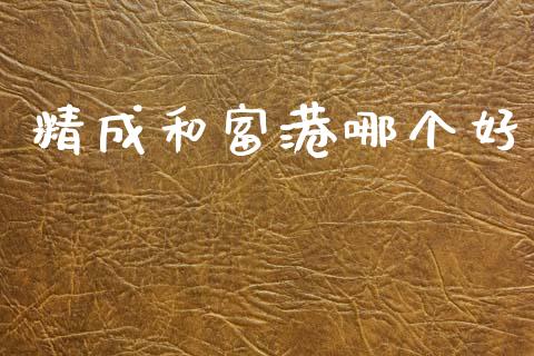 精成和富港哪个好_https://wap.jnlaobingbanjia.com_股市行情_第1张