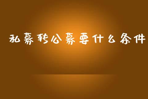 私募转公募要什么条件_https://wap.jnlaobingbanjia.com_金融理财_第1张
