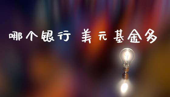 哪个银行 美元基金多_https://wap.jnlaobingbanjia.com_证券公告_第1张