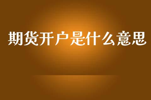 期货开户是什么意思_https://wap.jnlaobingbanjia.com_财务管理_第1张