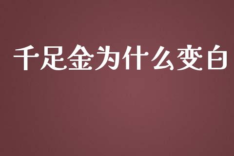 千足金为什么变白_https://wap.jnlaobingbanjia.com_证券公告_第1张