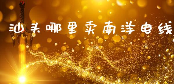 汕头哪里卖南洋电线_https://wap.jnlaobingbanjia.com_财务管理_第1张
