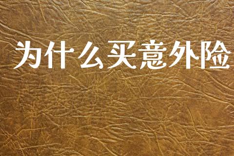 为什么买意外险_https://wap.jnlaobingbanjia.com_股市行情_第1张