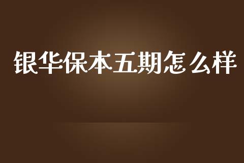 银华保本五期怎么样_https://wap.jnlaobingbanjia.com_基金分析_第1张
