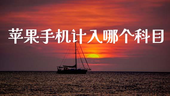 苹果手机计入哪个科目_https://wap.jnlaobingbanjia.com_基金分析_第1张