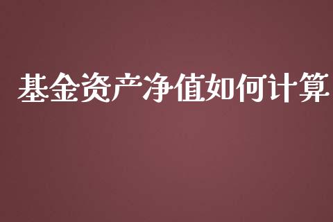 基金资产净值如何计算_https://wap.jnlaobingbanjia.com_金融理财_第1张