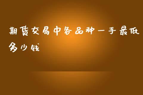 期货交易中各品种一手最低多少钱_https://wap.jnlaobingbanjia.com_股市行情_第1张
