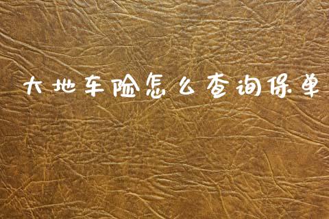 大地车险怎么查询保单_https://wap.jnlaobingbanjia.com_金融理财_第1张