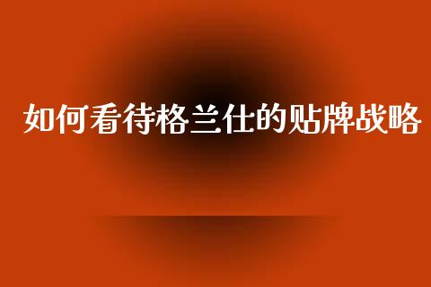 如何看待格兰仕的贴牌战略_https://wap.jnlaobingbanjia.com_金融理财_第1张