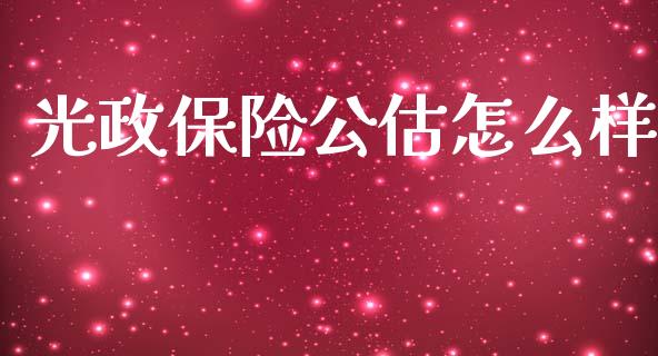 光政保险公估怎么样_https://wap.jnlaobingbanjia.com_股市行情_第1张