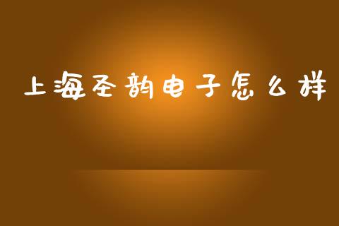 上海圣韵电子怎么样_https://wap.jnlaobingbanjia.com_财经资讯_第1张