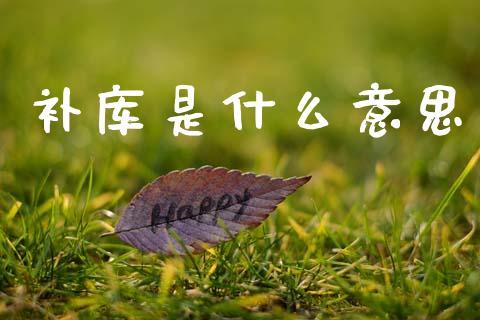 补库是什么意思_https://wap.jnlaobingbanjia.com_财经资讯_第1张
