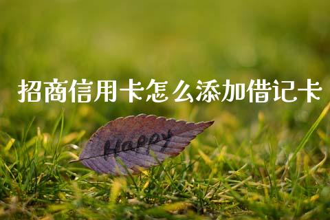 招商信用卡怎么添加借记卡_https://wap.jnlaobingbanjia.com_财经资讯_第1张