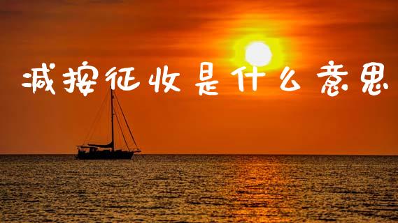 减按征收是什么意思_https://wap.jnlaobingbanjia.com_财务管理_第1张