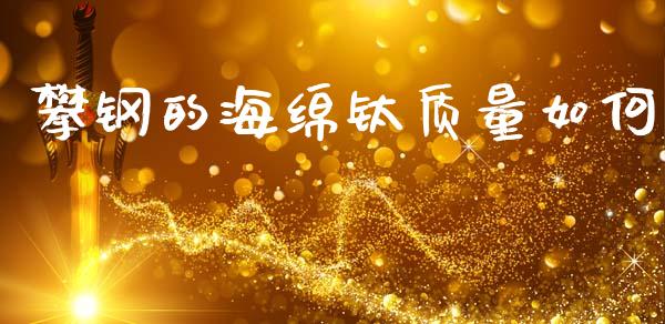 攀钢的海绵钛质量如何_https://wap.jnlaobingbanjia.com_财务管理_第1张