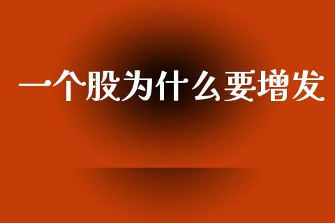 一个股为什么要增发_https://wap.jnlaobingbanjia.com_证券公告_第1张