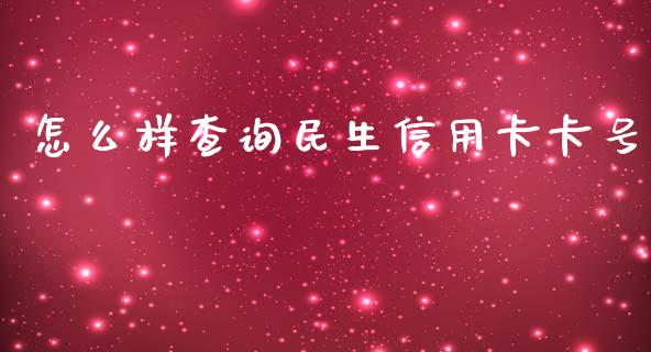 怎么样查询民生信用卡卡号_https://wap.jnlaobingbanjia.com_基金分析_第1张