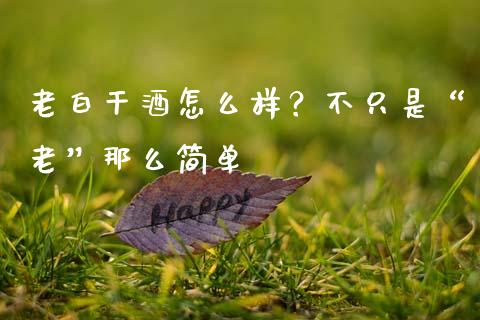 老白干酒怎么样？不只是“老”那么简单_https://wap.jnlaobingbanjia.com_金融理财_第1张