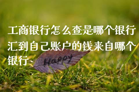 工商银行怎么查是哪个银行汇到自己账户的钱来自哪个银行_https://wap.jnlaobingbanjia.com_股市行情_第1张