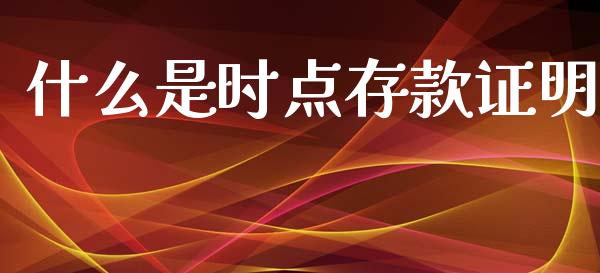 什么是时点存款证明_https://wap.jnlaobingbanjia.com_基金分析_第1张