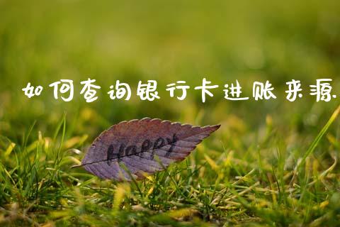 如何查询银行卡进账来源_https://wap.jnlaobingbanjia.com_金融理财_第1张
