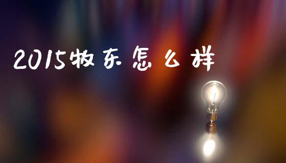 2015牧东怎么样_https://wap.jnlaobingbanjia.com_基金分析_第1张
