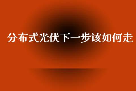 分布式光伏下一步该如何走_https://wap.jnlaobingbanjia.com_股市行情_第1张