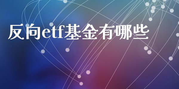 反向etf基金有哪些_https://wap.jnlaobingbanjia.com_基金分析_第1张