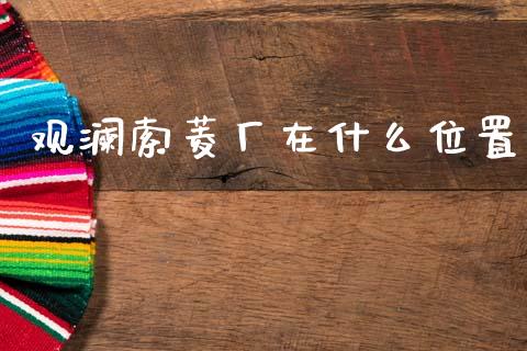 观澜索菱厂在什么位置_https://wap.jnlaobingbanjia.com_基金分析_第1张