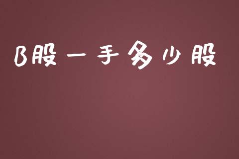 B股一手多少股_https://wap.jnlaobingbanjia.com_基金分析_第1张