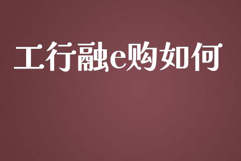 工行融e购如何_https://wap.jnlaobingbanjia.com_基金分析_第1张