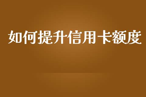 如何提升信用卡额度_https://wap.jnlaobingbanjia.com_基金分析_第1张