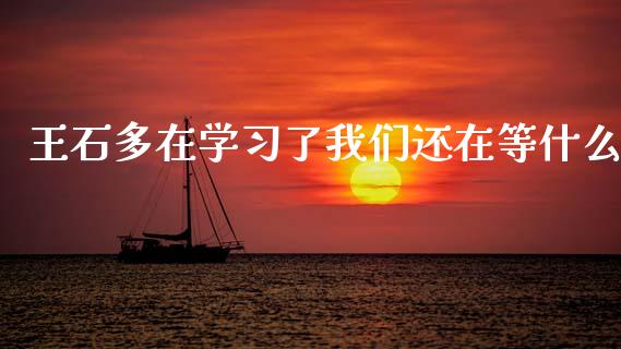 王石多在学习了我们还在等什么_https://wap.jnlaobingbanjia.com_金融理财_第1张