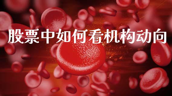 股票中如何看机构动向_https://wap.jnlaobingbanjia.com_股市行情_第1张