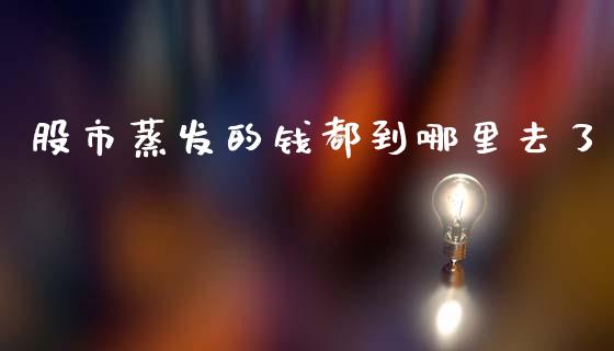股市蒸发的钱都到哪里去了_https://wap.jnlaobingbanjia.com_股市行情_第1张