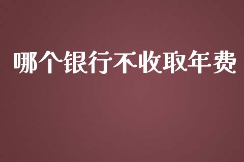 哪个银行不收取年费_https://wap.jnlaobingbanjia.com_基金分析_第1张