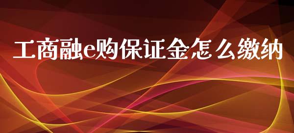 工商融e购保证金怎么缴纳_https://wap.jnlaobingbanjia.com_基金分析_第1张