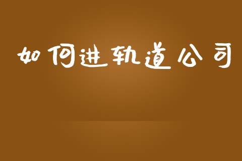 如何进轨道公司_https://wap.jnlaobingbanjia.com_财务管理_第1张