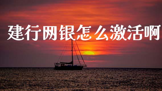 建行网银怎么激活啊_https://wap.jnlaobingbanjia.com_基金分析_第1张