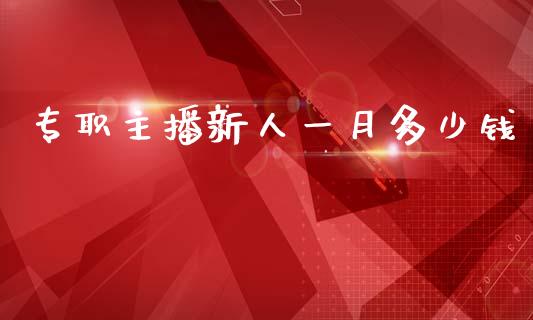 专职主播新人一月多少钱_https://wap.jnlaobingbanjia.com_财务管理_第1张