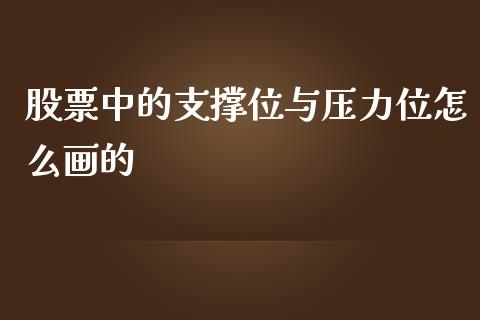 股票中的支撑位与压力位怎么画的_https://wap.jnlaobingbanjia.com_证券公告_第1张