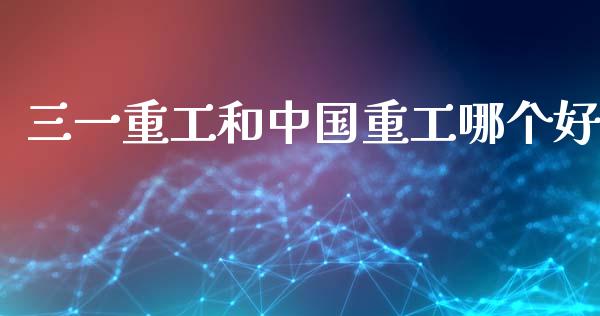 三一重工和中国重工哪个好_https://wap.jnlaobingbanjia.com_基金分析_第1张