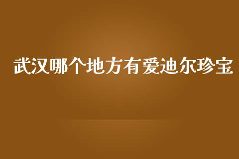 武汉哪个地方有爱迪尔珍宝_https://wap.jnlaobingbanjia.com_财务管理_第1张